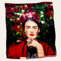 Schal, Frida Kahlo Motiv, schwarz