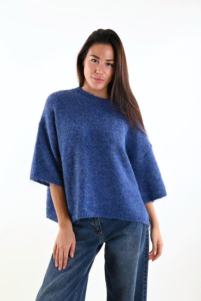 OVERSIZED SWEATER WITH 3/4 SLEEVES meliert
