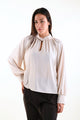 ELEGANT BLUSE WITH BACK NECK CLOSURE