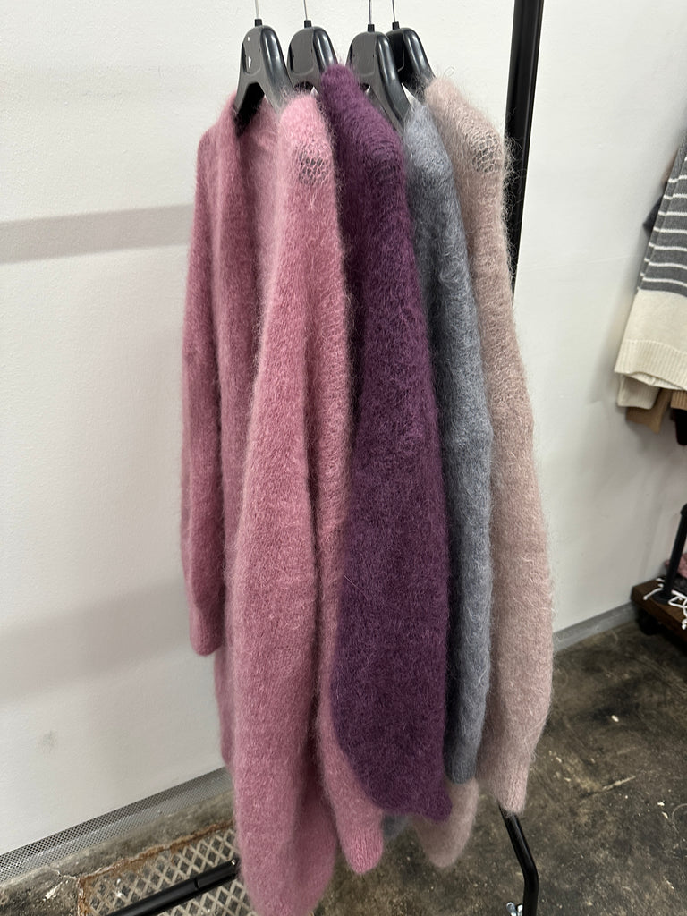 Mohair Strickmantel