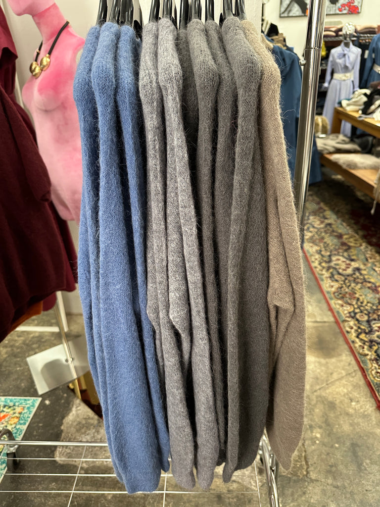 Langarmpullover, Alpaka, Rundhals