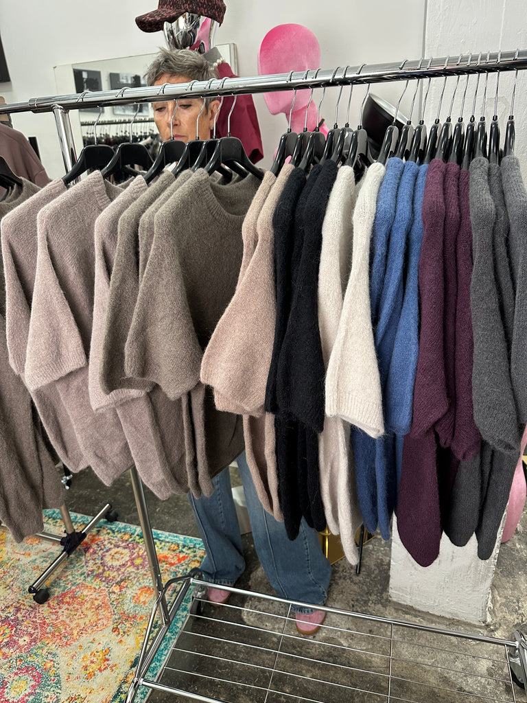Halbarm Pullover, Apaka, Rundhals