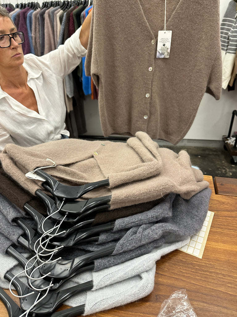 Halbarm Cardigan, Alpaka
