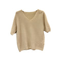 Pullover, Halbarm, V-Ausschnitt