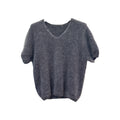 Pullover Halbarm, Kid Mohair,  V-Ausschnitt