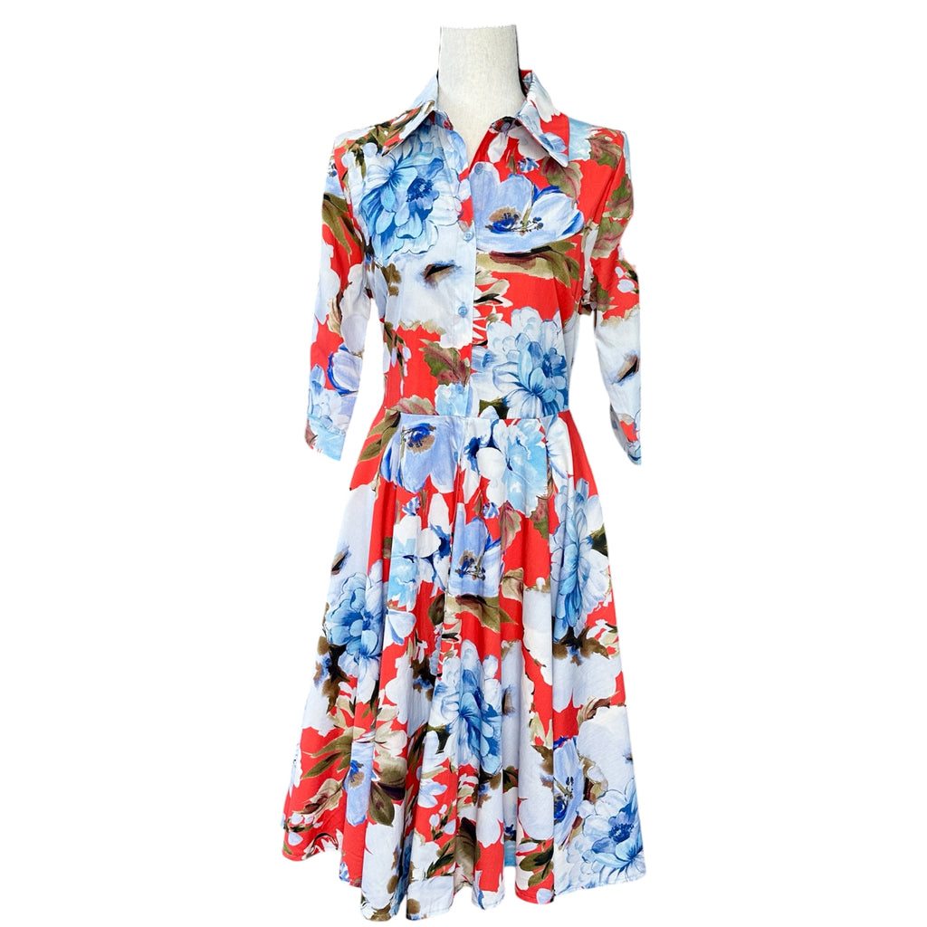 Kleid, Blumenmuster, One Size
