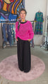 Langarm Pullover, Kid Mohair pink